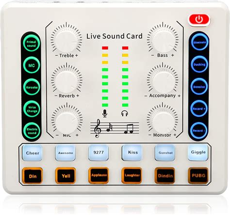 Live Sound Card, Mini Sound Mixer Board for Live Streaming, Podcast ...