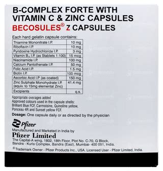 Becosules Z Capsule: Uses, Side Effects, Price & Substitutes