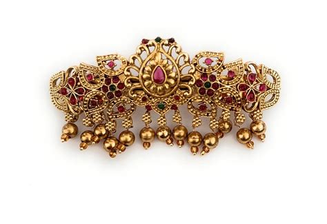 hair clips for women and girls antique gold color finish traditional ...