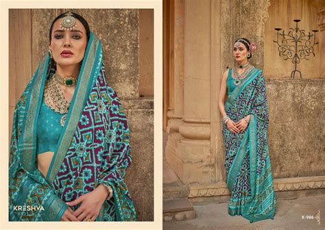 KRESHVA SANKH PATOLA SILK GORGEOUS LOOK SAREE SUPPLIER - textiledeal.in