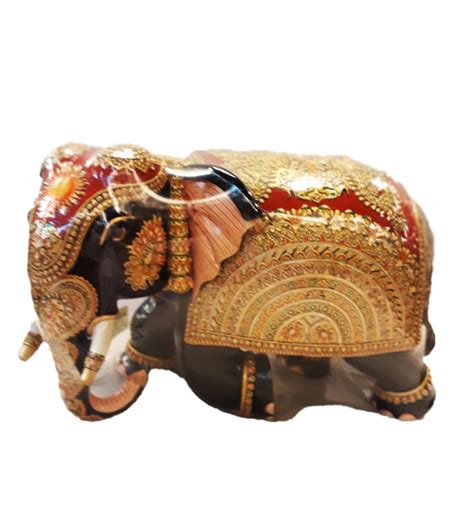 Kadamba wood Handcrafted and Hand painted Elephant