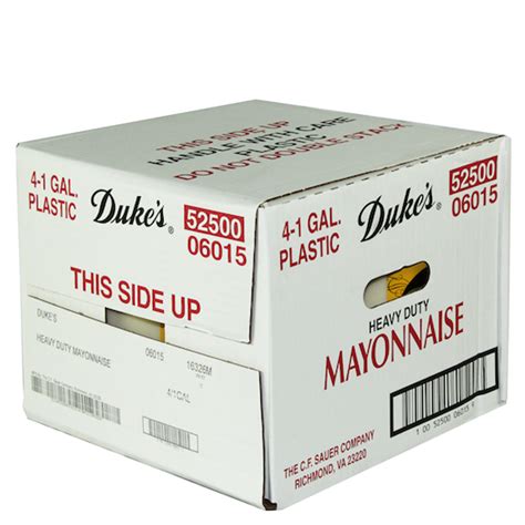 Dukes Heavy Duty Mayonnaise, 1 Gallon, 4 Per Case