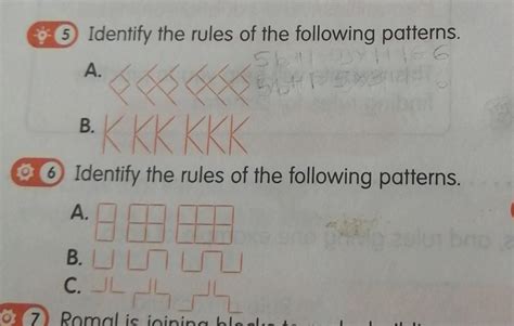 Identify the rules of the following patterns - Brainly.in