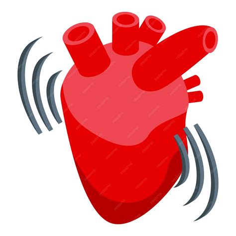 Premium Vector | Human heart palpitation icon isometric vector attack anxiety chest pain