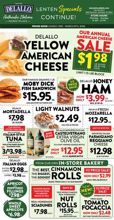 Weekly Italian Marketplace Ad - DeLallo Italian Marketplace
