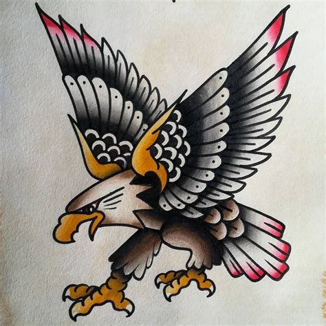 American Traditional Eagle Tattoo Flash - Realistic Portrait Tattoos
