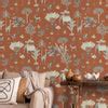 Itihaas, Indian Theme Room Wallpaper | Life n Colors | Red