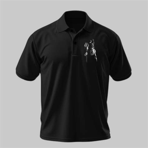 Shiv Trishul Polo T-Shirt [Black] – DharmApanah by The Jaipur Dialogues
