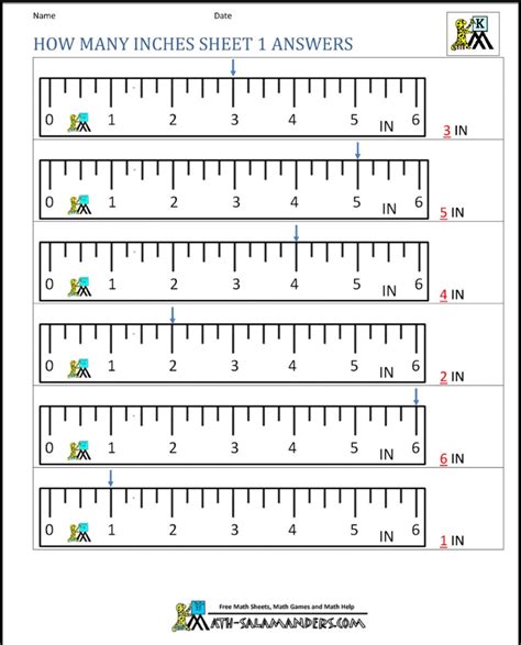 Image result for Beginning Measurement Worksheets