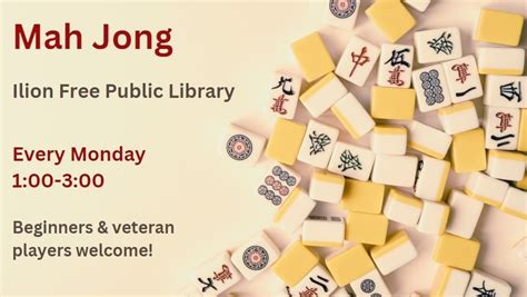 Mahjong, Ilion Free Public Library, 4 December 2023 | AllEvents.in