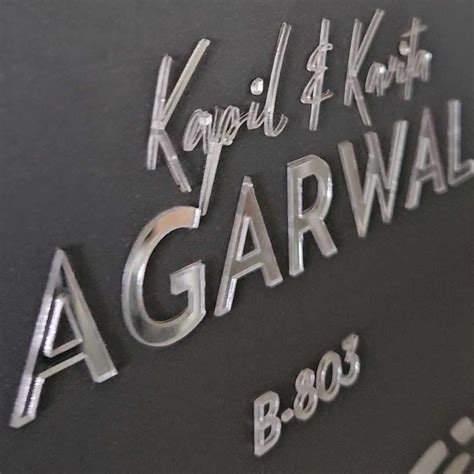 Steel Name Plate Laser for Home | Nutcase