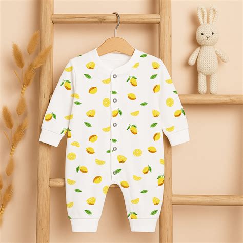 Kids Organic Cotton Full Body Romper | Lemon – Moms Home