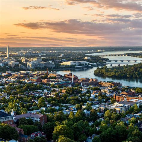 Washington,D.C., Georgetown aerial view. Aerial View, Washington Dc, Views