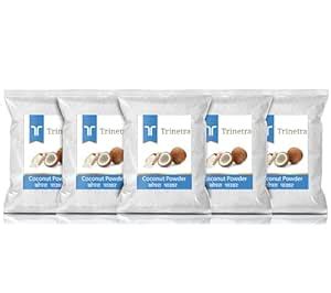 Trinetra Khopra Powder (Coconut Powder)- 100g Each (Pack of 5) 500g ...