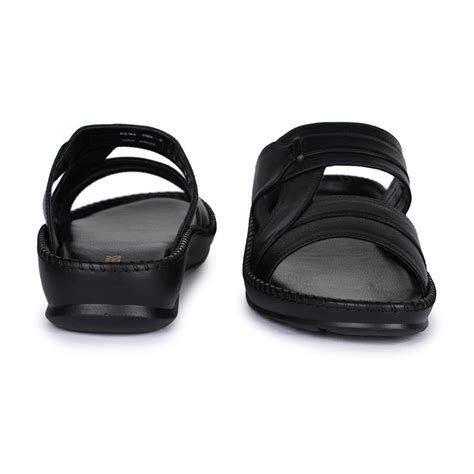 Buy Casual (Black) Slippers For Men K2-01 By Liberty