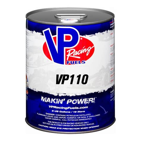 VP Racing VP110 110 Octane Leaded Racing Fuel 5 Gallon Pail