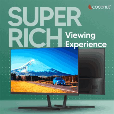 27" LED Frameless Ultra slim HD Monitor, 75Hz Refresh Rate, 1080p