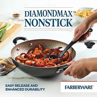 Farberware® Cookstart Aluminum DiamondMax Nonstick Covered Wok