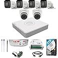HIKVISION 8 Channel DVR with 5 MP 4 Bullet & 2 Dome Cameras with Audio ...
