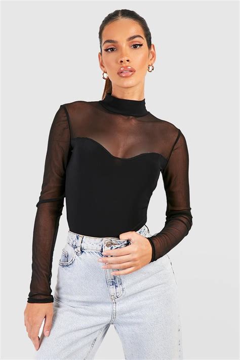 Mesh Bralette Bodysuit | boohoo AU