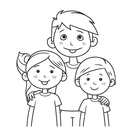 Family Drawing Outline