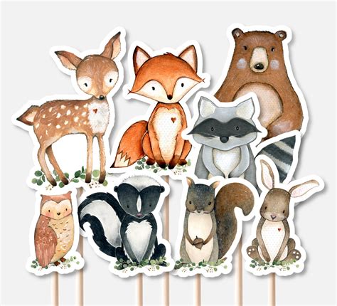 PRINTABLE Woodland Animals Centerpieces Woodland Cutouts - Etsy Canada