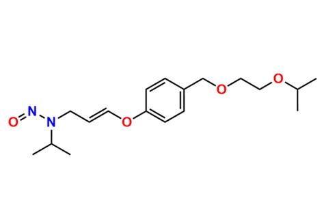 N-Nitroso Bisoprolol EP Impurity E, Molecular Formula C18H28N2O4 ...