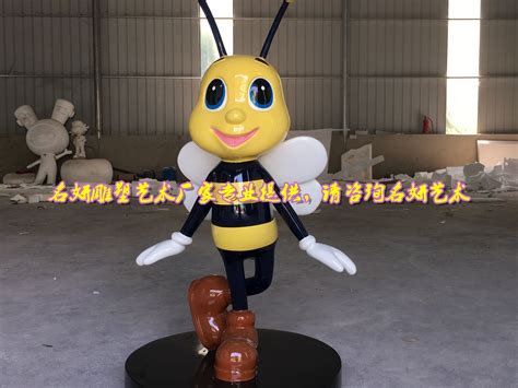 蜂蜜养殖业园的宣传大使玻璃钢蜜蜂雕塑卡通造型_艺术雕塑谢生-站酷ZCOOL