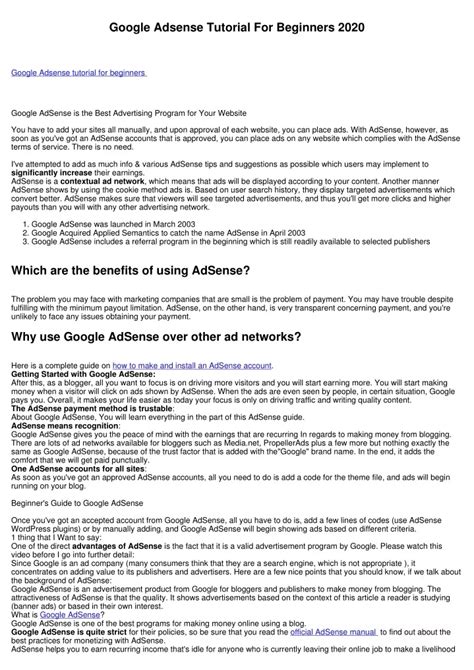 AdSense Tutorial 的图像结果