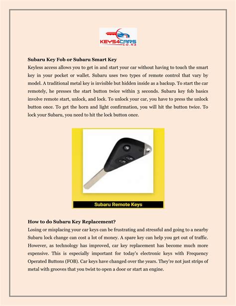 Image result for How Do You Reflash a Subaru Smart Key