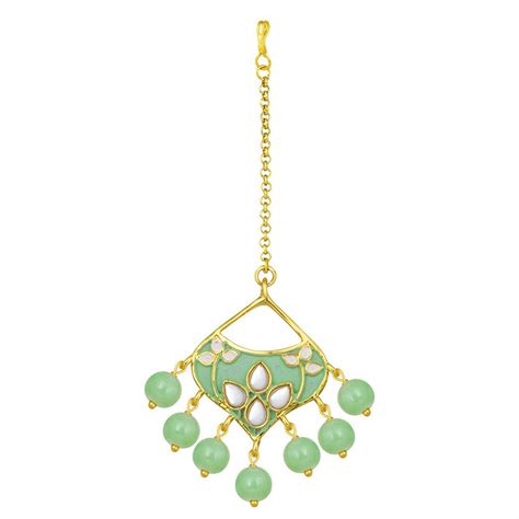 Etnico Gold Plated Kundan Meenakari Necklace Jewellery Set For Women ...