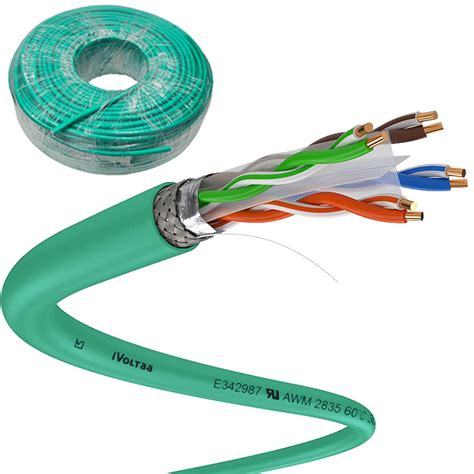 iVoltaa Ethernet Cable CAT6A Cable Dual Shielded (SF/UTP), 100% Copper ...
