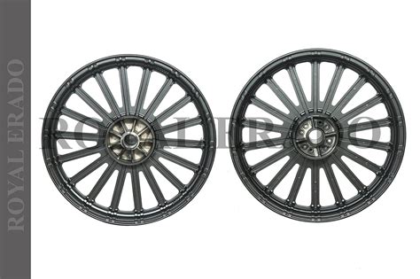 ROYAL ERADO Harley Style Alloy Wheel set. FULL black | Front 18"Disc ...