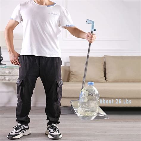 Buy YONILL Dust Pans with Long Handle - Metal Upright Dustpan Heavy ...