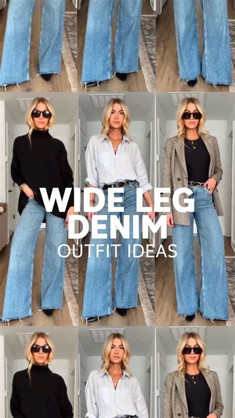 WIDE LEG DENIM OUTFIT IDEAS - Lifestyle Blog by Leanne Barlow | Wide ...