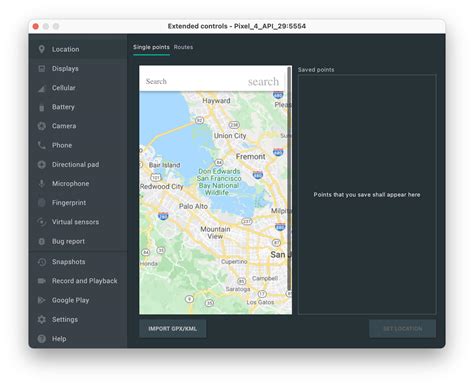 Image result for Android Studio Emulator Extended Controls
