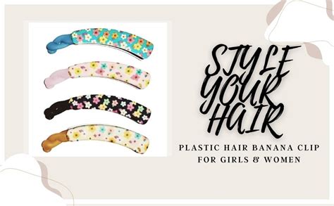 Drishti® Plastic Hair Banana Clip for Girls & Women Medium Size ...