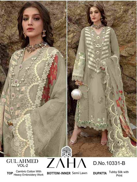 GUL AHMED VOL-2 BY ZAHA 10331-A TO 10331-D SERIES BEAUTIFUL PAKISTANI ...
