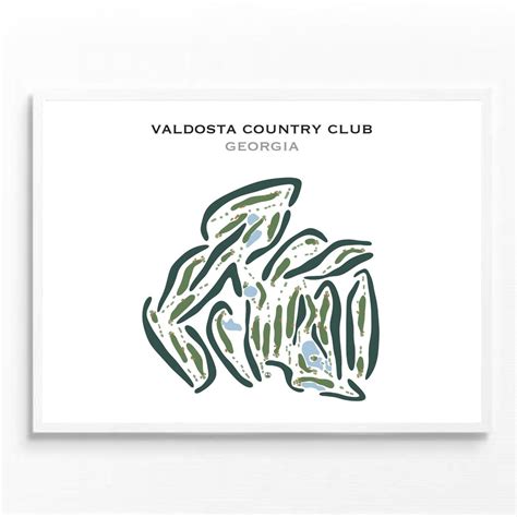 Valdosta Country Club, GA | Golf Course Map, Golf Map, Golfer Gift for ...