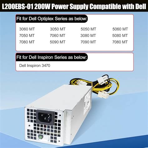 Dell Optiplex 3080 Power Supply Genuine Dell Optiplex 3080 SFF 200W ...