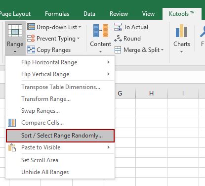 Randomly Sort Cells in Excel 的图像结果