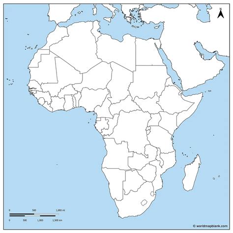 Mapa en blanco de África – Mapa mudo de África [PDF] – World Map Blank