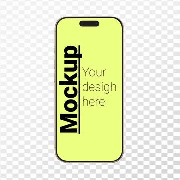 Mockup phone similar to iphone 16 pro color desert titanium without ...