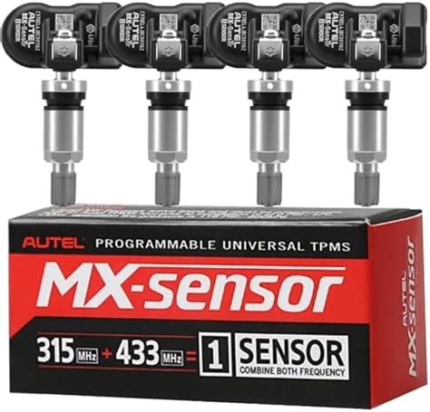 Autel TPMS Sensors 4 Pack MX-Sensors 315/433 mhz Dual Frequency ...