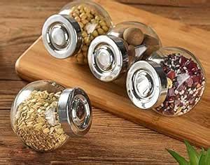Buy Glass Jars and Containers for Kitchen Storage of Spices or Masalas ...