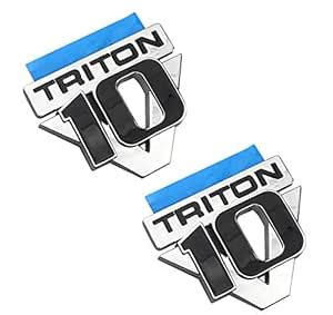2Pack V10 Triton Emblems, 3D Decals Stickers Replacement Emblem for F ...