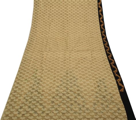 Sushila Vintage Light Brown Saree 100% Pure Silk Woven Paisley Sari Cr