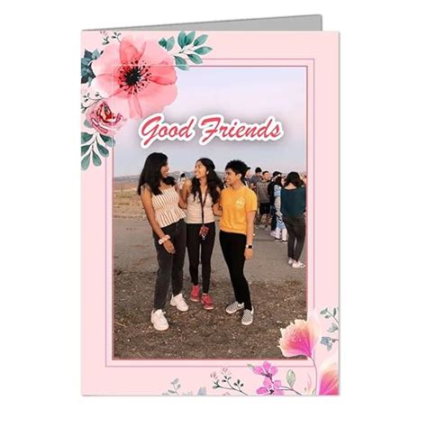 Fab Fly Customized GOOD FRIENDS (Your Own Photo and Text) Greeting Card ...