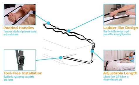 Stander BedCaddie, Bed Ladder Assist Handle, Sit Up Helper with ...