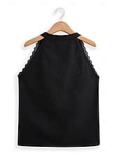 Women's Camisole Tank Top Vest Solid Color Plain Daily Basic Sleeveless ...